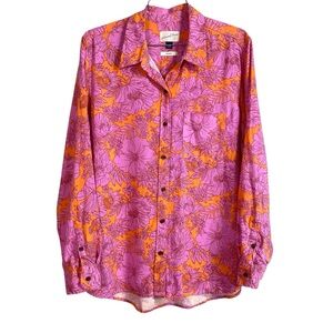 Floral Linen Shirt Button Up Universal Thread